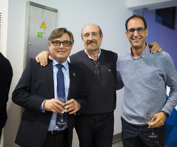 Ricard troiano, el ex secretario general de Farmamundi, Antonio Espejo, y Salvador Valero.