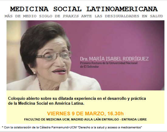 La primera rectora de la Universidad de El Salvador aborda en una charla la situación de la medicina social latinoamericana