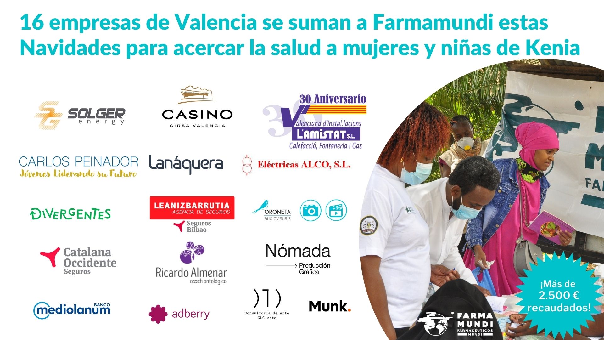 RSE | 16 empresas de Valencia se unen a Farmamundi para suministrar kits sanitarios a Kenia
