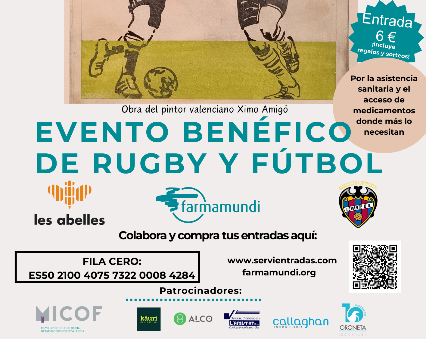 Evento de rugby y fútbol en València a beneficio de Farmamundi
